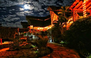 Hacienda Puerta Del Cielo Eco Spa in Masatepe, image may contain: Resort, Hotel, Lighting, Walkway