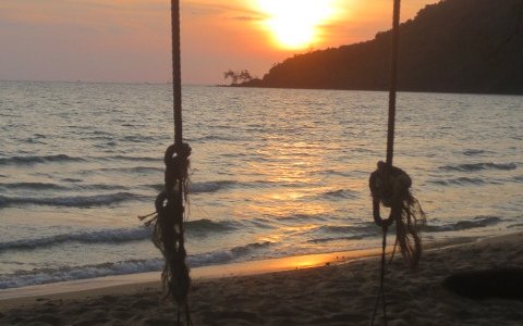 Swing at sunset