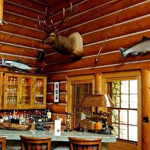 Fishing and hunting theme of bar-rec room