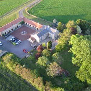 Aerial photo of the farm