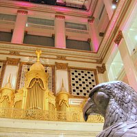 Macy's Grand Court with Wanamaker Organ and Eagle