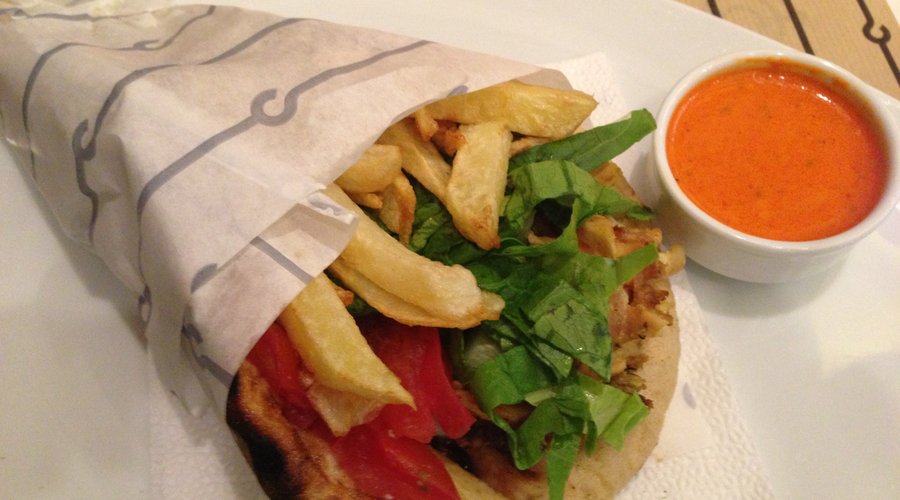 Chicken Gyro with Paprika Sauce