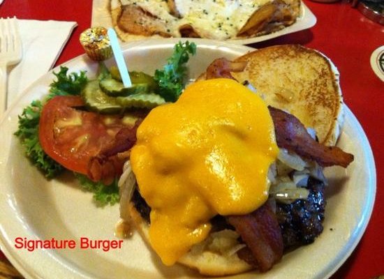 Signature Burger earns and wears title well -- it is great.