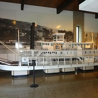 Model Steamboat in the lobby of the museum