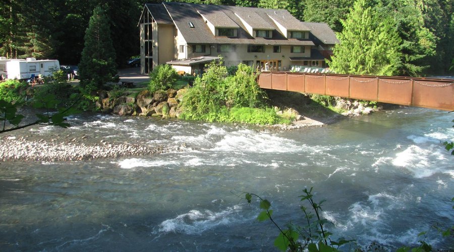 lodge and bridge