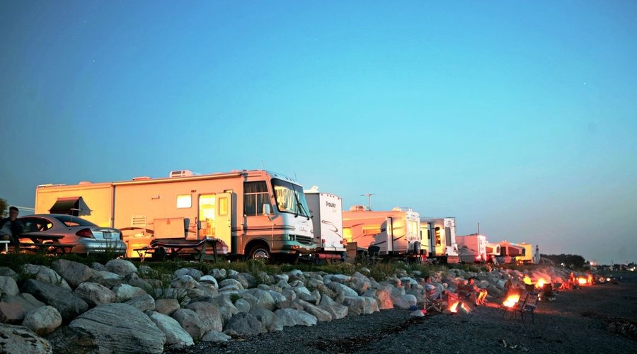 Camping superbe emplacement en bord de mer