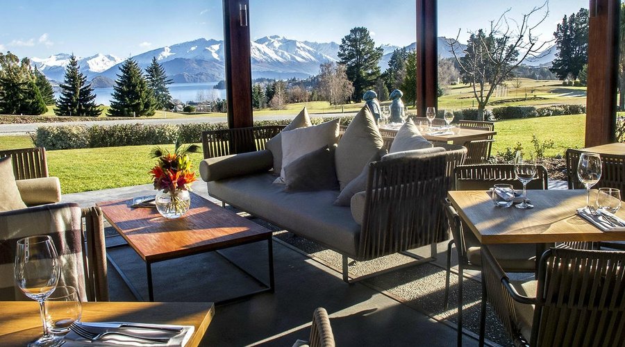 Terrace dining in winter.