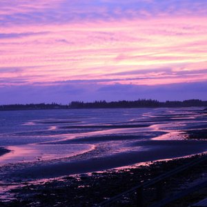 Breathtaking beach sunset at Dawson's Seaside Getaway
