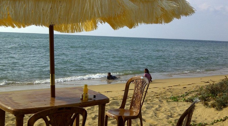 Beach opposite resort
