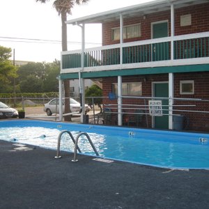 view from the corner room I spoke of with side parking near room