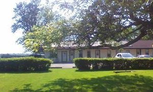 Motel grassy area