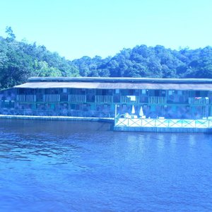 Vista da chegada ao hotel
