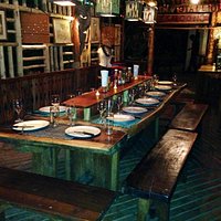 all set for a bbq feast in the surf saloon