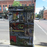 Colourful Mailboxes designed by local artist