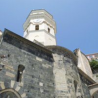 at the front of the church