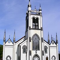 Beautiful black and white church