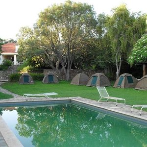 Swimming pool and camping area
