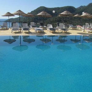 view from the swimming pool & pool bar area
