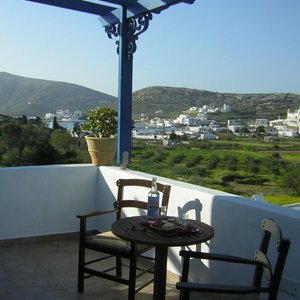 Helios Lipsi in Lipsi, image may contain: Villa, Housing, Hacienda, Potted Plant