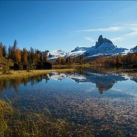 il lago Federa e il Becco de mezdì
