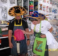 Shop Owner dressed the guys up