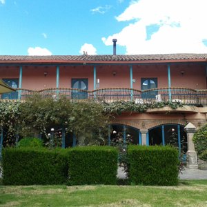 The building from the garden