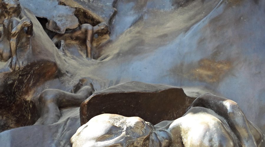 Close-up of "The Gates of Hell"