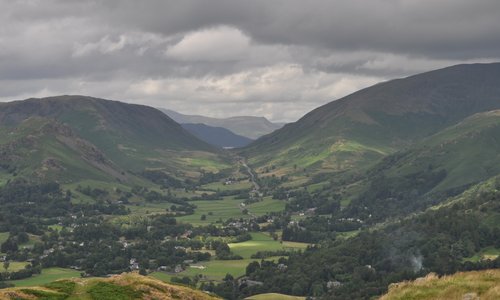Looking north past Grasmere towards Dunmail raise