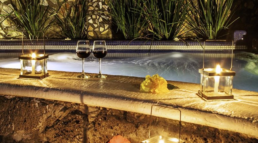 Jacuzzi al aire Libre de noche