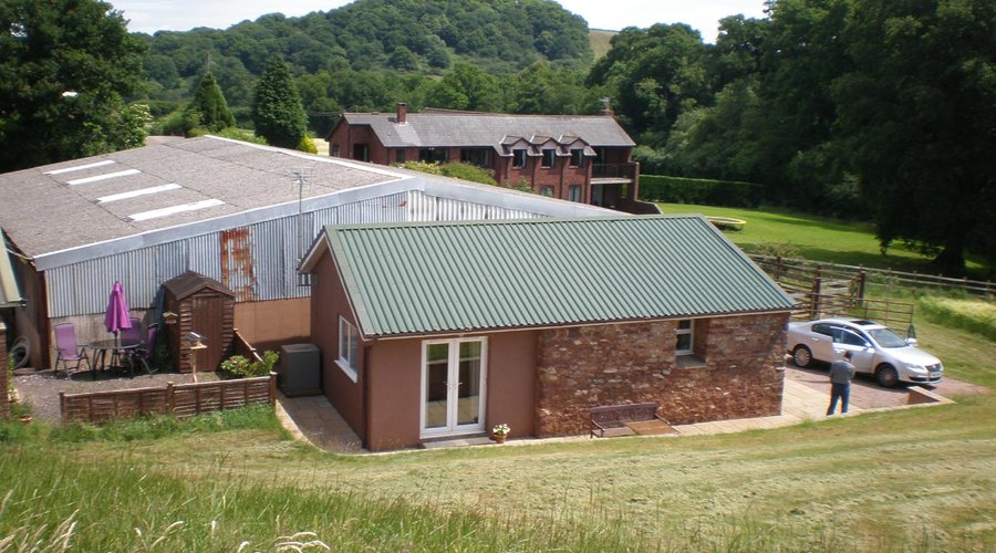 Chicken Barn view from hill above