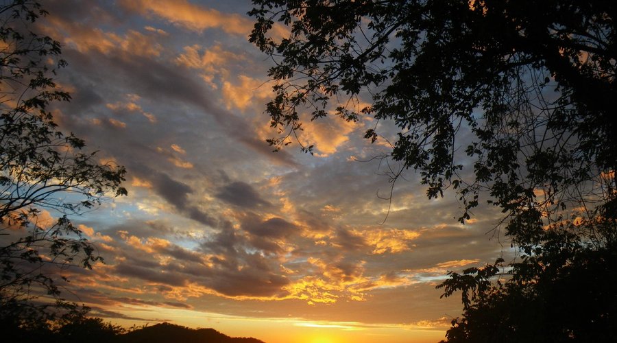 Sunset from the deck of the Surf Lodge