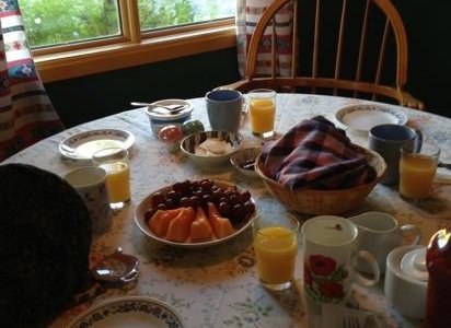 table setting for breakfast. feel cosy