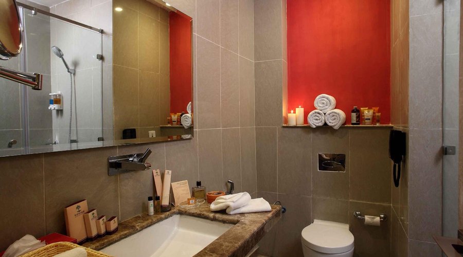 All rooms come with attached bathrooms.