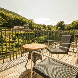 A balcony overlooking the River Dee