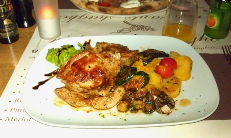 Veal with potato and vegetables