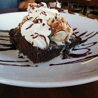 Brownie and ice cream