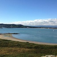 view of Howth from the island