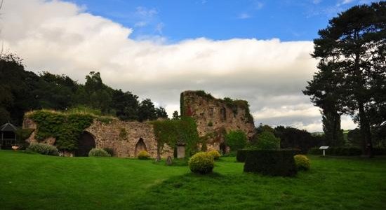 The view across the castle