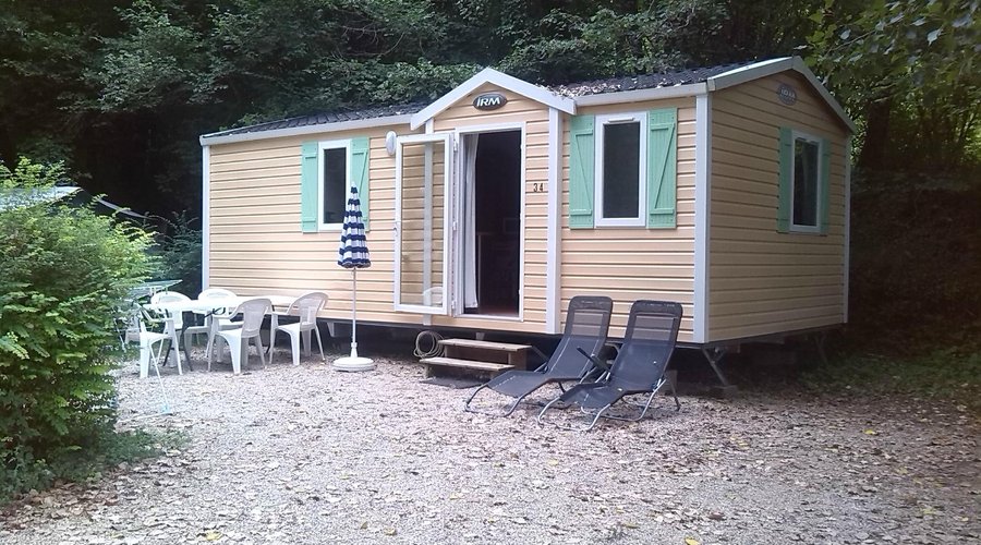 Onze mobile home op Camping Le Lac in Plazac (F)