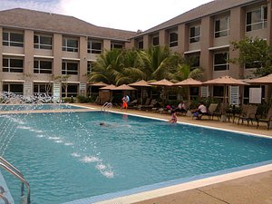 Cherengin Hills Convention & Spa Resort in Janda Baik, image may contain: Hotel, Resort, Pool, Water