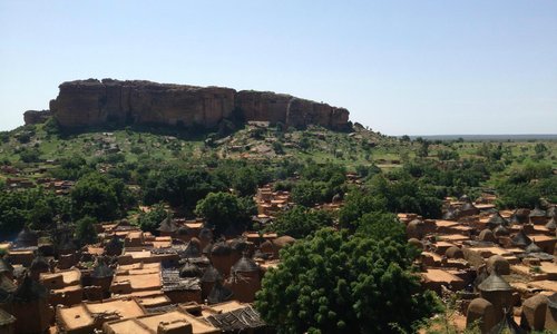 Vue d'ensemble du village de Songho, Pays Dogon
