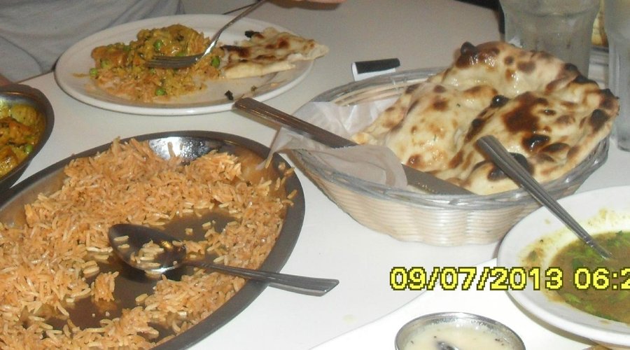 Basmati Pulao Rice, Naan Bread, entrees, Sambar soup