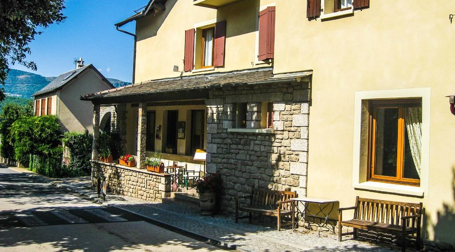 Hotel entrance and terrace