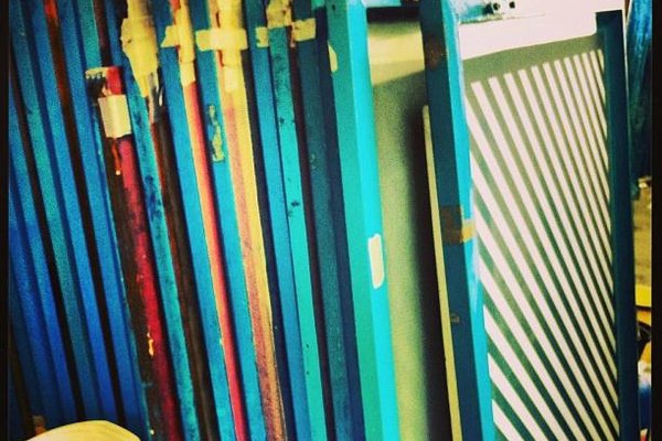 Screens for printing at Clovelly Silk!