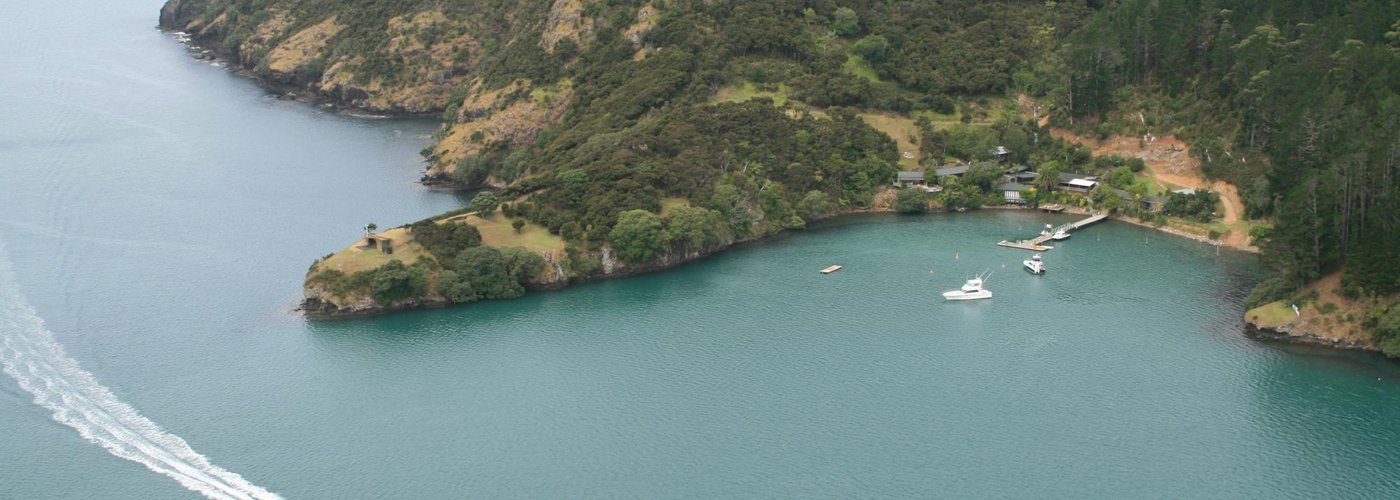 Kingfish Cove and entry to whangaroa harbour
