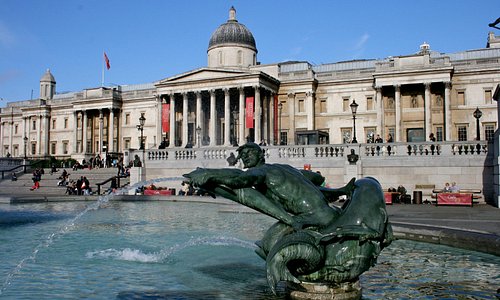 Trafalgar Square looking towards The National Gallery.