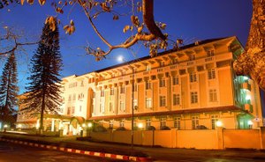 Du Parc Hotel Dalat in Da Lat, image may contain: Hotel, Lighting, City, Housing