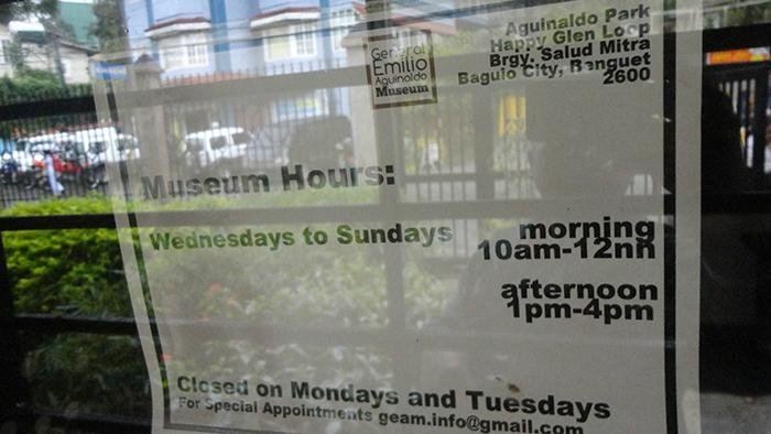 Signage at the door