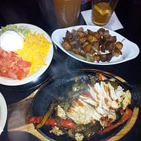 Chicken fajitas.