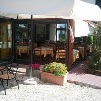 Una veduta della veranda.